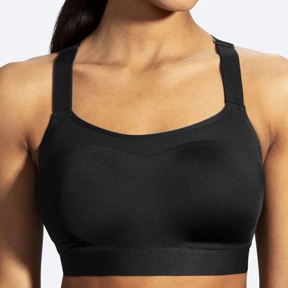 Brooks Size 44DD Dare Racerback Supportive Sports Bra High Impact Support Black - Picture 7 of 8